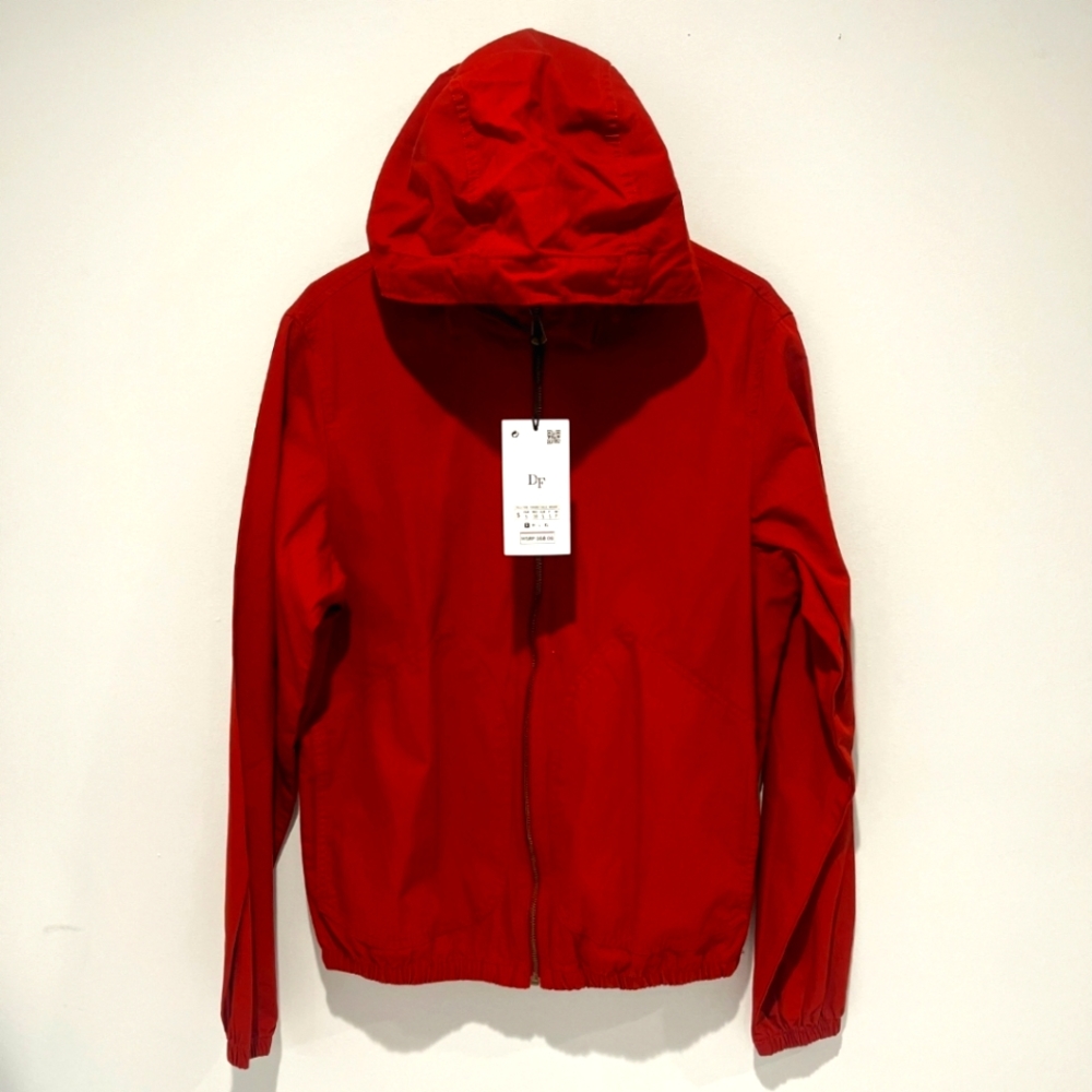 Denim & Flower Ricky Singh Rustic Red Full Zip Hooded Jacket NWT Men's Small